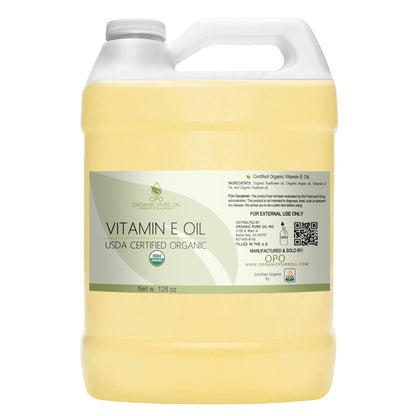 OPO Vitamin E Oil – Organic, Natural Vegan Cruelty-Free (128 oz / 1 gallon) Ultra-Pure Moisturizer for Skin, Hair & Nails