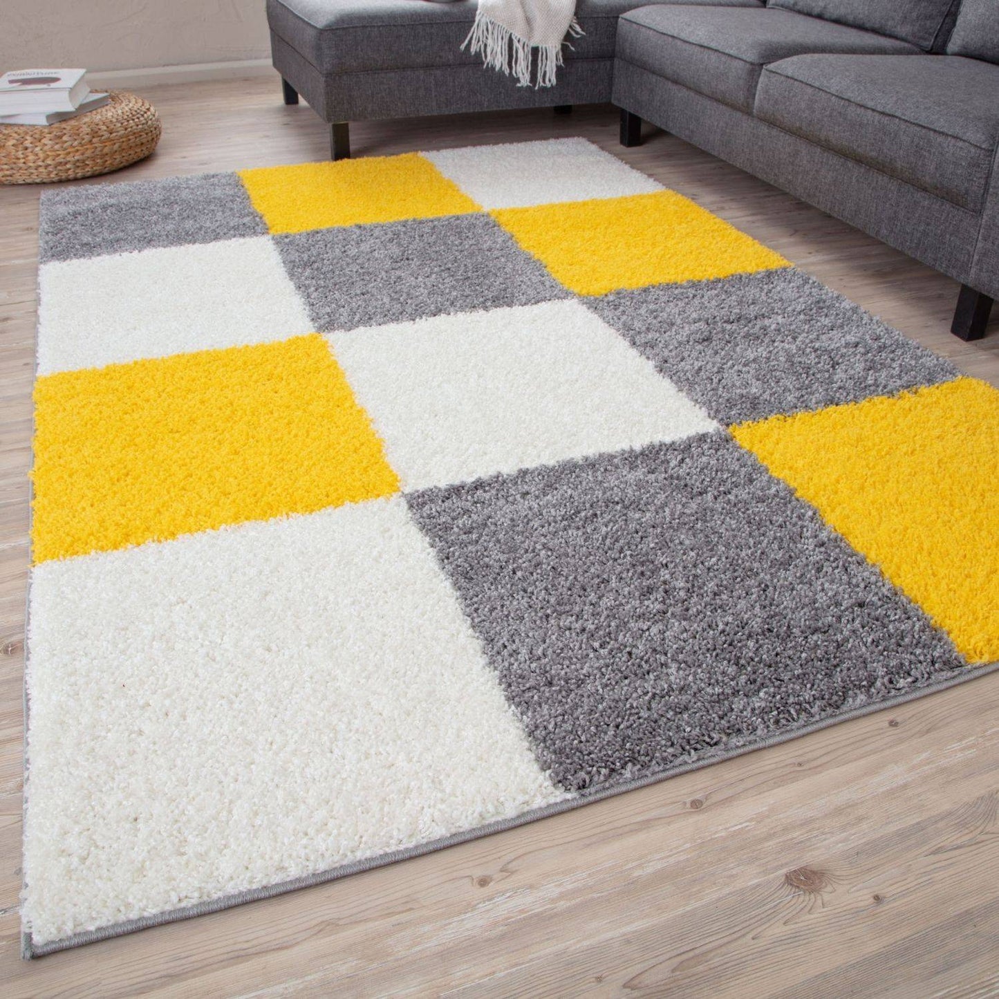 Myshaggy Geometric Yellow Rug