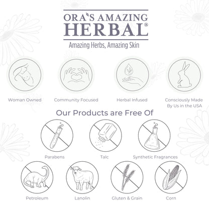 Ora's Amazing Herbal Ultra Healing Body Butter – Intensive Moisturizer for Dry Skin, Spearmint & Bergamot, 2 oz