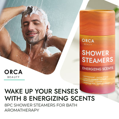 Orca Beauty Shower Steamers Aromatherapy – 8 Mood-Boosting Scents Gift Set