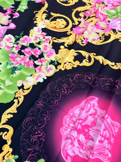 Orchid Floral Print Fabric by Metre