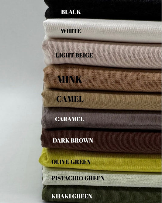 Organic Cotton Linen Fabric by the Metre – Sustainable Natural Blend for Dressmaking & Home Décor