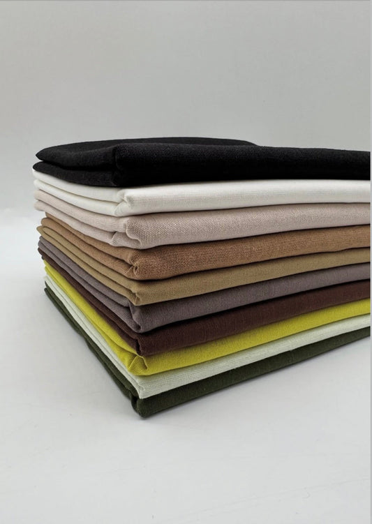 Organic Cotton Linen Fabric by the Metre – Sustainable Natural Blend for Dressmaking & Home Décor