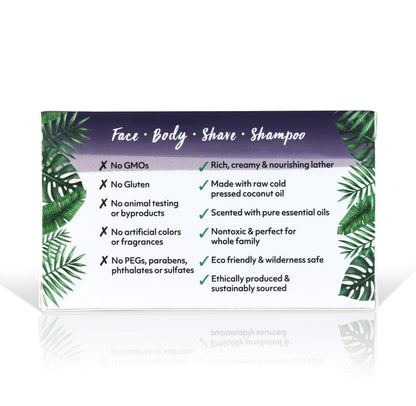 Organic Fiji Coco Fiji Soap Bar – Coconut Oil & Peppermint (Face & Body, 7 oz, Pack of 2)