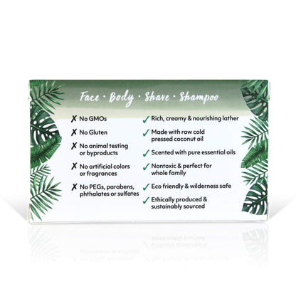 Organic Fiji Coco Fiji Soap Bar – Coconut Oil & Tea Tree Spearmint for Face & Body (7 oz, Pack of 3)