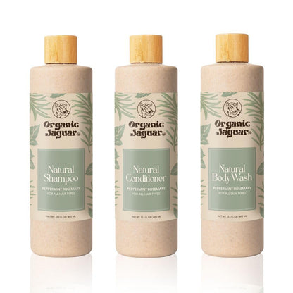 Organic Jaguar All Natural Peppermint Rosemary Conditioner – Sulfate Free, Vitamin E, Castor & Argan Oils, 13.5 fl oz