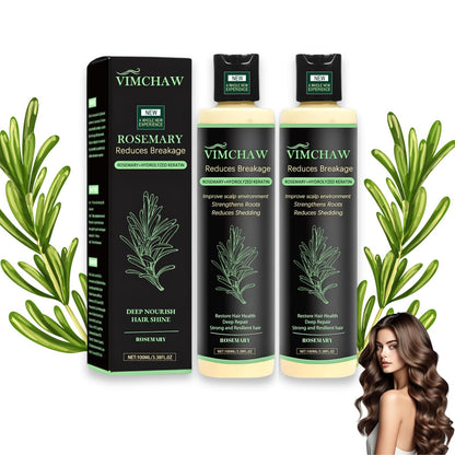 Organic Rosemary Hair Growth Shampoo for Thinning Hair & Hair Loss – Thickening & Strengthening Formula with Hydrolyzed Keratin (2-Pcs)