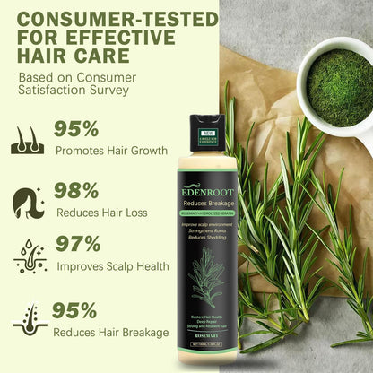 Organic Rosemary Hair Growth Shampoo with Hydrolyzed Keratin – Sulfate-Free Thickening (1 bottle)
