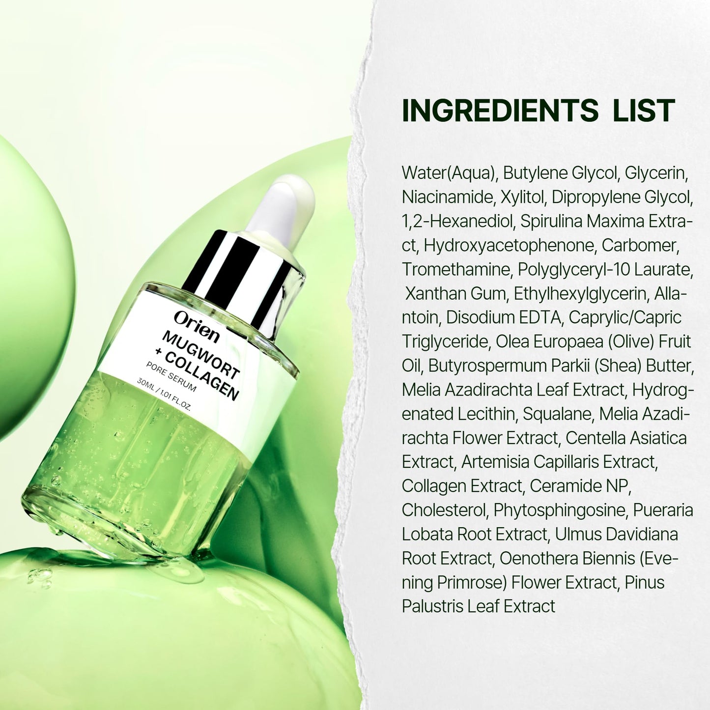 Orien Mugwort Collagen Pore Serum – Lightweight Hydration for Radiant, Balanced Skin | 1.01 fl oz