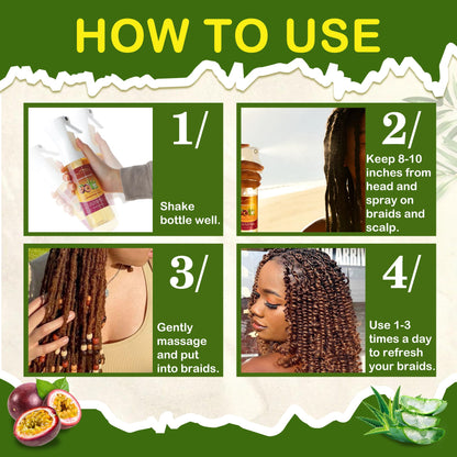 Orientdreads Locs Moisturizing Spray – Passion Fruit Hydration (3.4 oz)