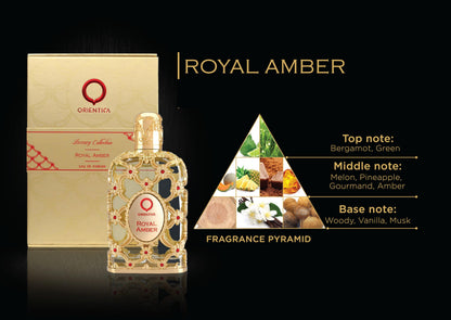 Orientica Royal Amber Parfum Concentre – Unisex Amber Woody Arabic Perfume Oil 0.6oz / 18ml