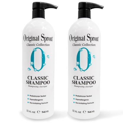 Original Sprout Classic Shampoo for All Hair Types – Sulfate Free & Vegan, 32 oz (Pack of 2)