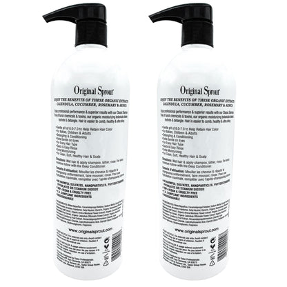 Original Sprout Classic Shampoo for All Hair Types – Sulfate Free & Vegan, 32 oz (Pack of 2)