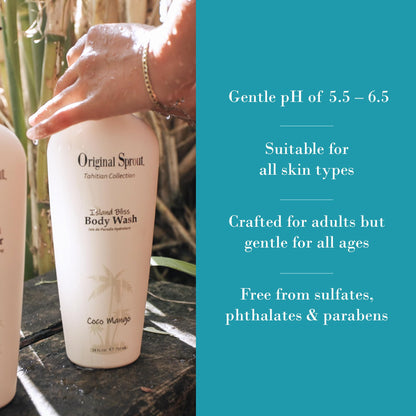 Original Sprout Island Bliss Hydrating Body Wash – Sulfate-Free, Coconut Mango, All Skin Types