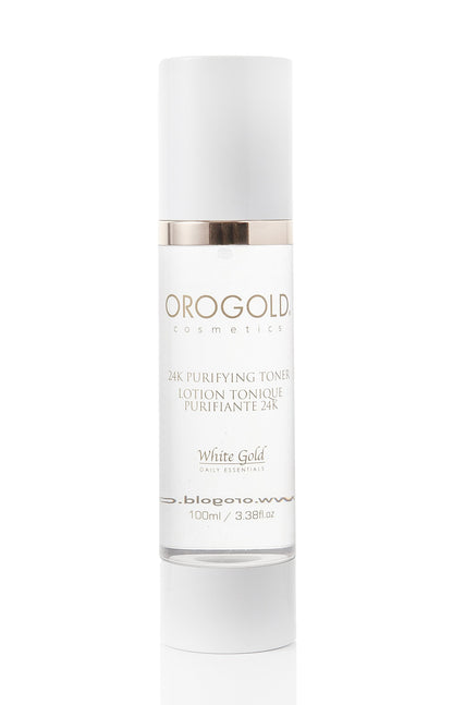 OROGOLD White Gold 24K Purifying Facial Toner – Aloe Vera, Chamomile, 100 ml