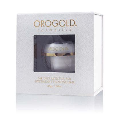 Orogold White Gold Day Moisturizer – 24K Gold Deep Hydration with White Tea, Chamomile, Shea Butter, Vitamin C & E – 1.6 oz