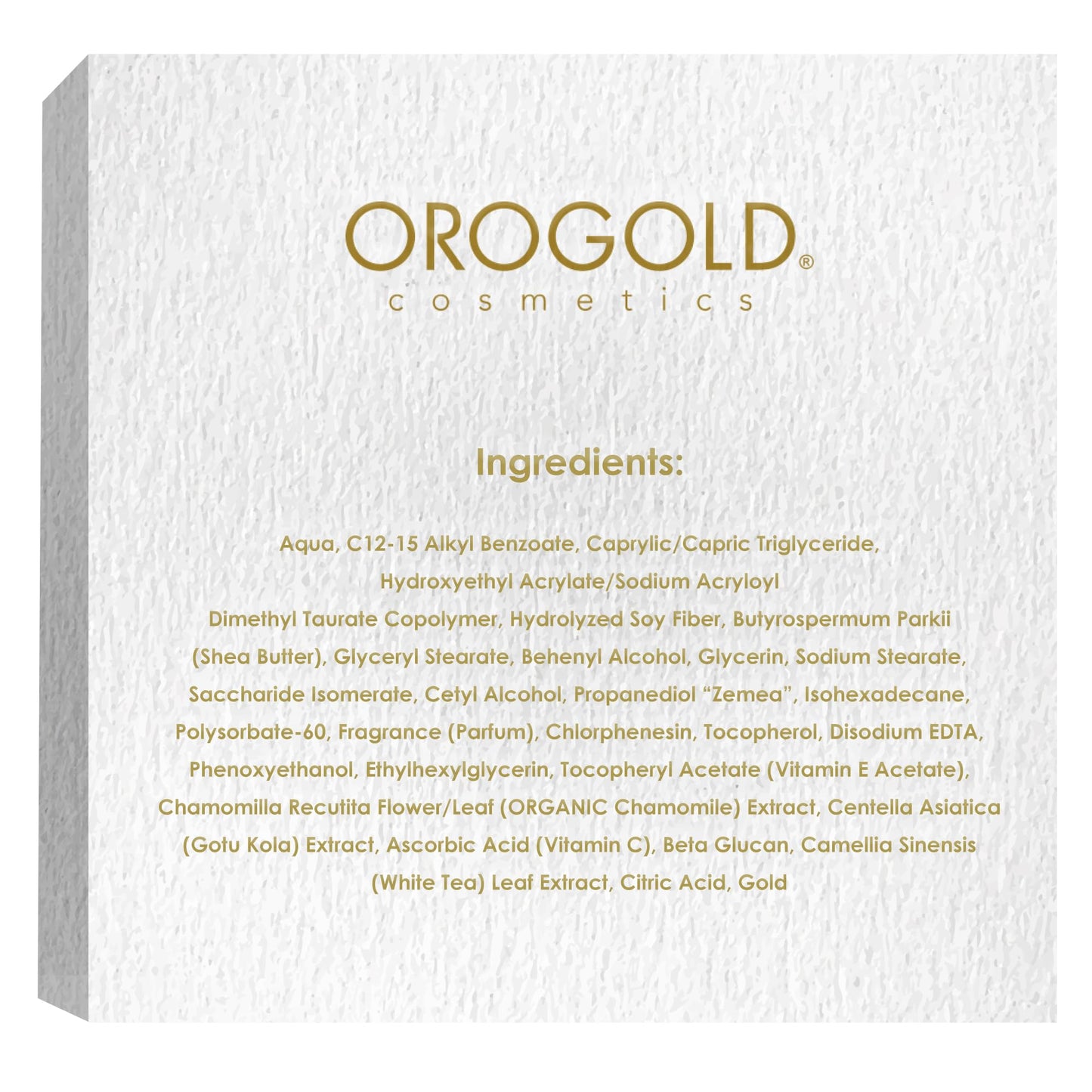 Orogold White Gold Day Moisturizer – 24K Gold Deep Hydration with White Tea, Chamomile, Shea Butter, Vitamin C & E – 1.6 oz