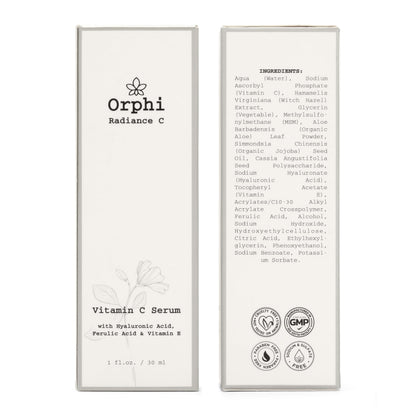 Orphi Radiance C Serum – Fragrance-Free Vitamin C with Hyaluronic Acid | USA Made