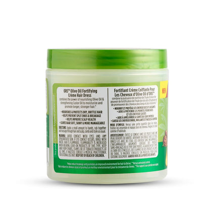 ORS Olive Oil Fortifying Cream Hair Dress with Castor Oil – Strengthening Moisturizer 6 oz (Pack of 2)