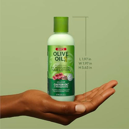 ORS Olive Oil Incredibly Rich Moisturizing Hair Lotion with Castor Oil – 6 oz (Pack of 2)