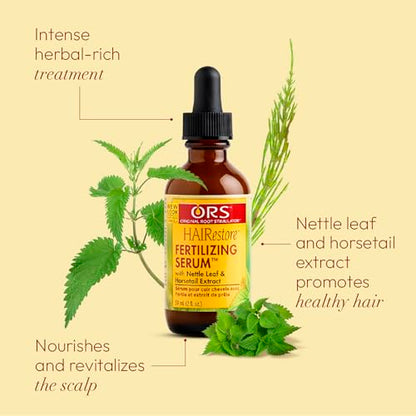 ORS Hairrestore Fertilizing Serum with Nettle Leaf & Horsetail Extract – 3 x 2 oz