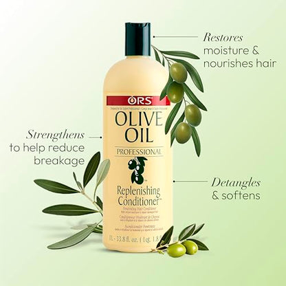 ORS Olive Oil Professional Replenishing Conditioner 33.8 oz Pack of 2