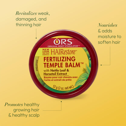 ORS Fertilizing Temple Balm - 2 oz | Hair Support for Temples & Thin Areas