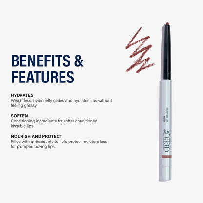 Ortega Beauty Soft Contour Lip Liner by Etienne – Flex Precision Tip, Blue Agave