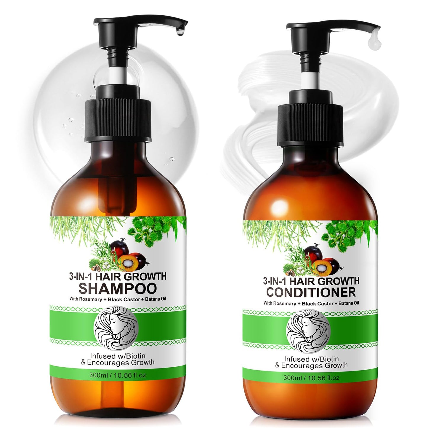 O.SECERT Biotin Shampoo & Conditioner for Hair Loss — Thickening Formula with Rosemary, Black Castor & Batana Oil