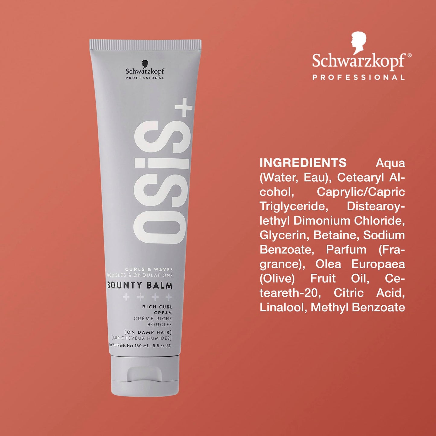 OSiS+ Bounty Balm Rich Curl Cream 5 oz (2 Pack) — Frizz Reduction & Texture Enhancement for All Curl Types