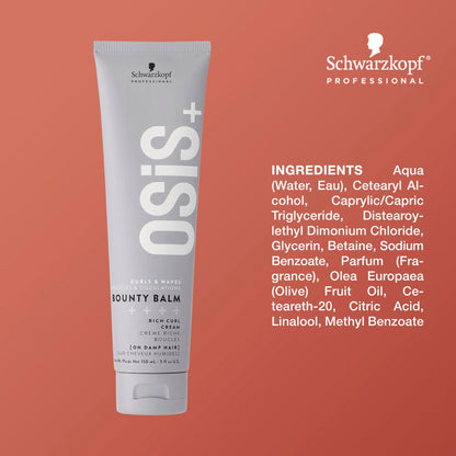OSiS+ Bounty Balm Rich Curl Cream 5 oz (2 Pack) — Frizz Reduction & Texture Enhancement for All Curl Types
