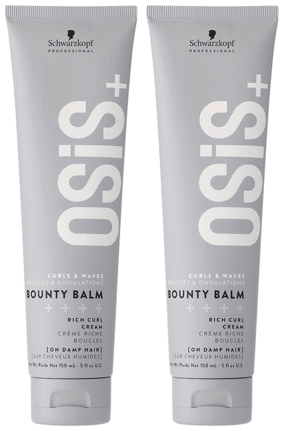 OSiS+ Bounty Balm Rich Curl Cream 5 oz (2 Pack) — Frizz Reduction & Texture Enhancement for All Curl Types