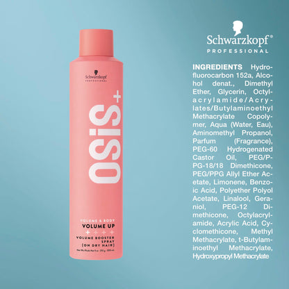 OSiS+ Volume Up Booster Spray – 9 oz (2 Pack) Lightweight Textured Volume for Natural Movement