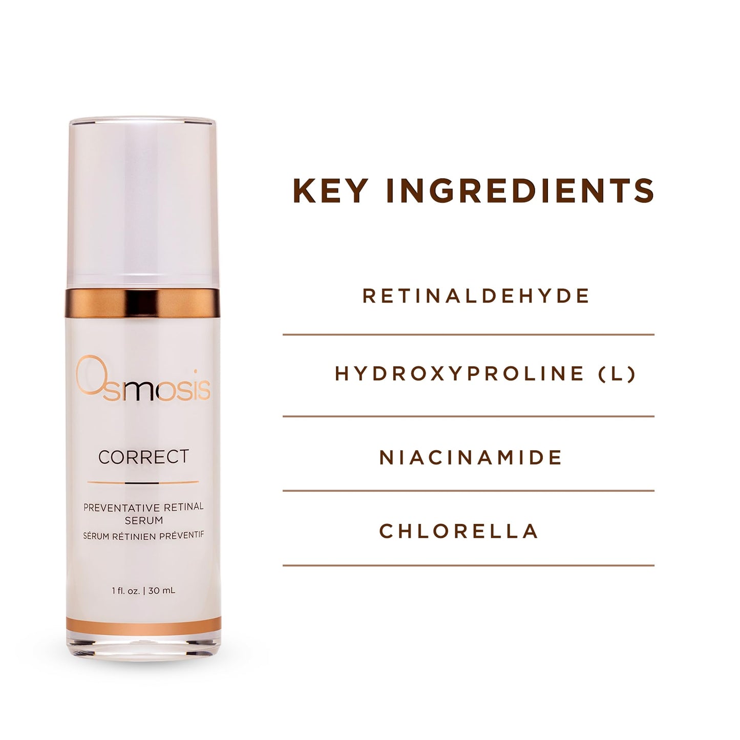 OSMOSIS CORRECT Preventative Retinal Facial Serum | Collagen Booster for Youthful, Radiant Skin • 1 Fl Oz