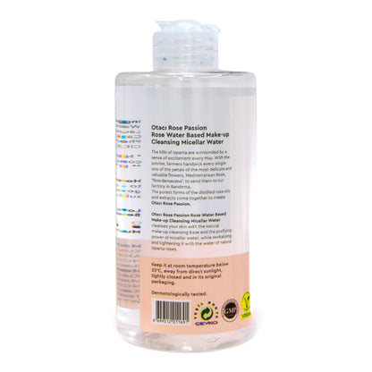 OTACI Rose Passion Micellar Cleansing Water – Rose Water Cleanser, Makeup Remover & Hydration