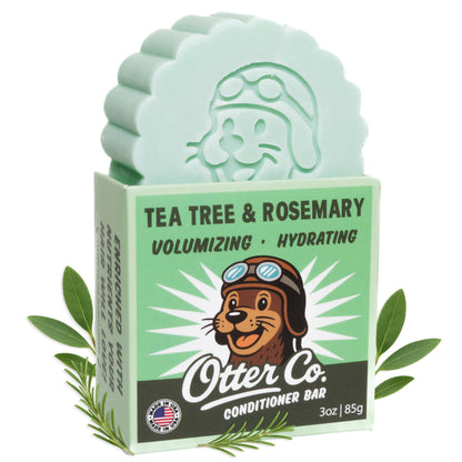 Otter Co Tea Tree & Rosemary Volumizing Conditioner Bar - Vegan, Sulfate Free, Non-Toxic, Made in USA
