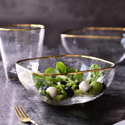 OU14 A Set Of Three Salad Bowls, Glassware