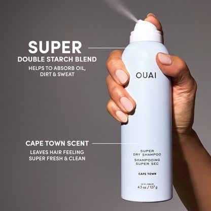 OUAI Super Travel Size Dry Shampoo – Cape Town (2 oz) | Absorbs Oil, Sweat & Dirt