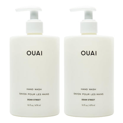 OUAI Hand Wash Dean Street – 2 Pack, 16 oz Each | Gentle Exfoliating Hand Soap