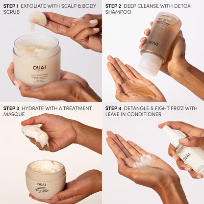 OUAI Detox Shampoo & Fine Hair Conditioner Bundle – Clarifying, Volume-Boosting Duo for Fine Hair