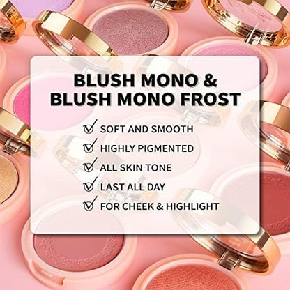 OULAC Blush Powder Mauve | Natural Matte Finish, Buildable Color, Vegan & Cruelty-Free 4.8g
