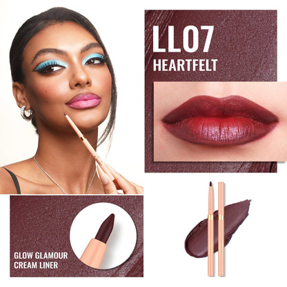 Oulac Red Lipstick & Lipliner Set – High Impact, Moisturizing, Vegan (4.3g x3) LL07+03+04
