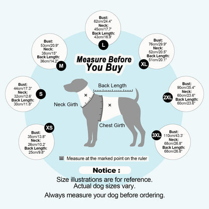 OUOBOB XL Dog Coat for Large Breeds — Waterproof Winter Jacket with D-Ring, Blue