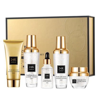 OUPEICHARM 24K Gold Skincare Set — 5-Piece Moisturizing Kit