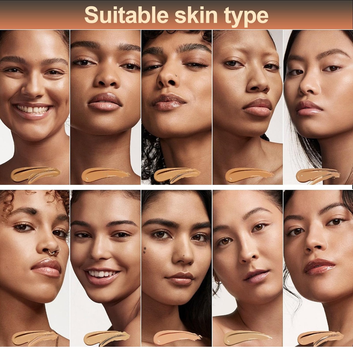 OUSHANG 4-in-1 Color-Changing Foundation – Hydrating Medium/Light Coverage with SPF 53+ | Longwear, Waterproof