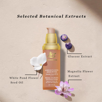 OUSHANG 4-in-1 Color-Changing Foundation – Hydrating Medium/Light Coverage with SPF 53+ | Longwear, Waterproof