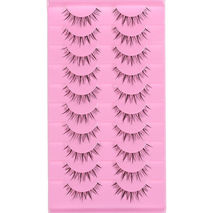 outopen Manga Lashes – Natural Look False Eyelashes, Clear Band, Anime Cosplay Lashes