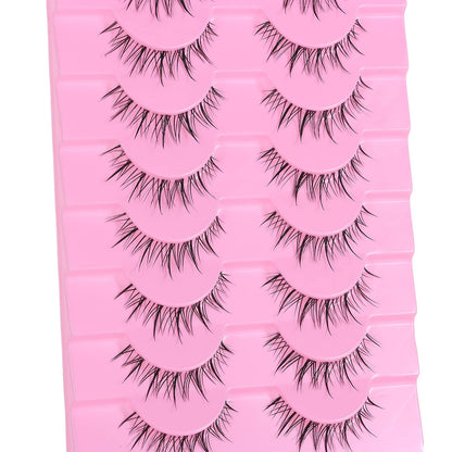 outopen Manga Lashes – Natural Look False Eyelashes, Clear Band, Anime Cosplay Lashes