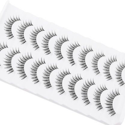 outopen Manga Lashes – 10 Pairs Natural Look with Clear Band | Anime-Inspired Lashes
