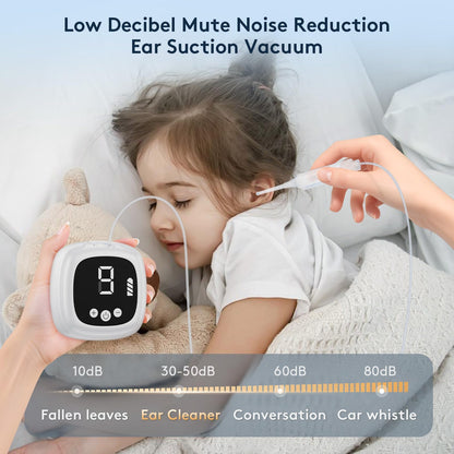 Outstart Ear Wax Vacuum Removal Kit — 9-Level Suction, Reusable Ear Cleaner (White)